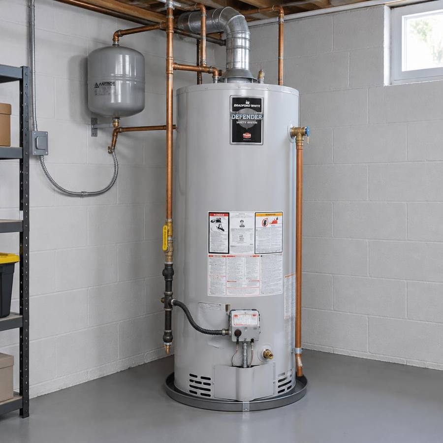 50-gallon gas water heater install